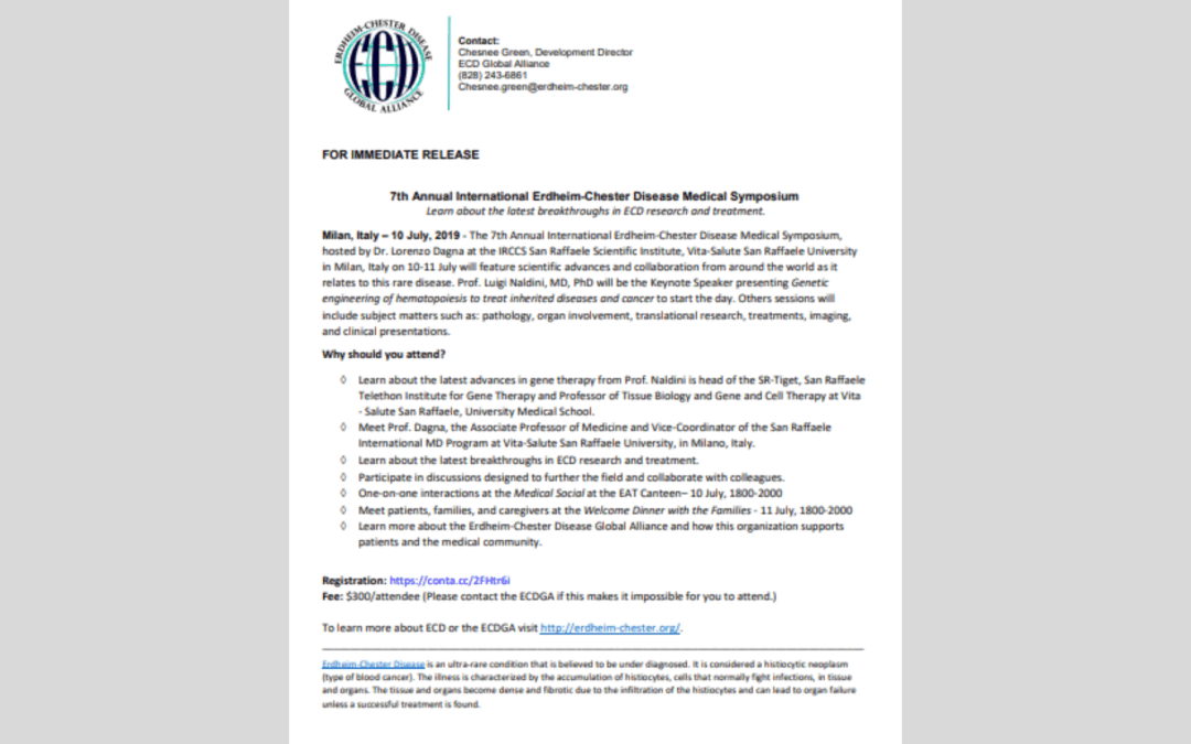 7th Annual International Erdheim-Chester Disease Medical Symposium