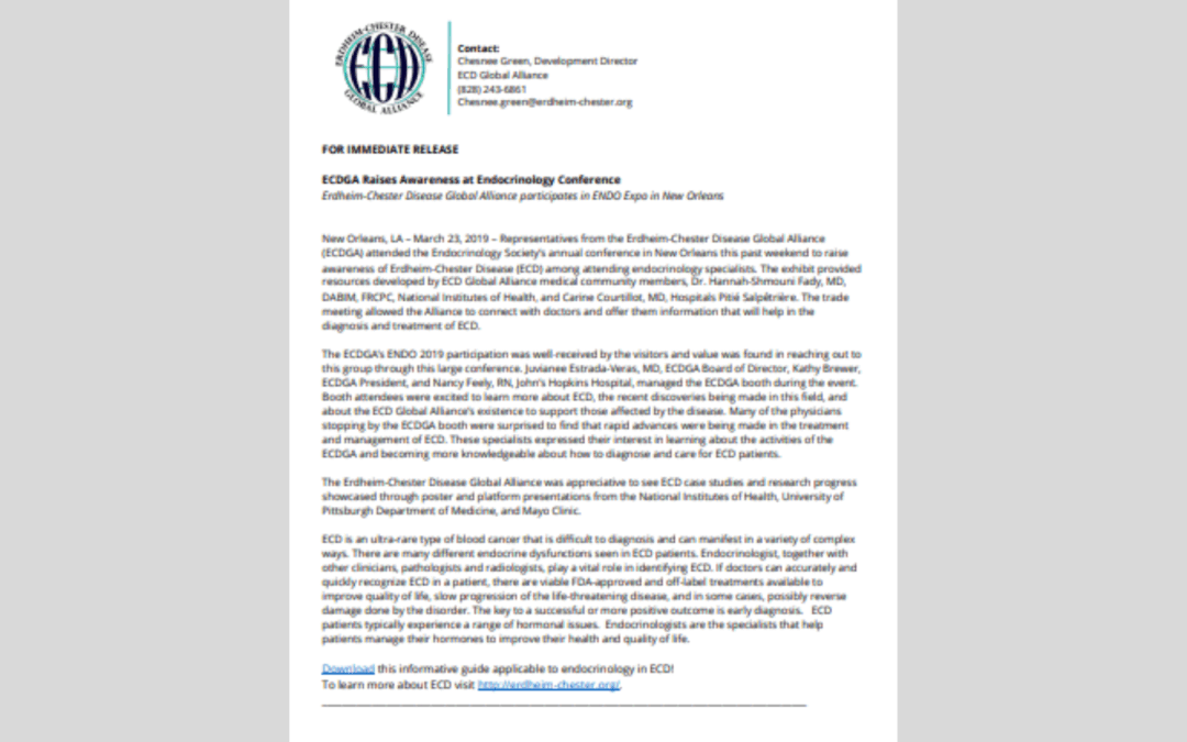 ECDGA Raises Awareness at Endocrinology Conference