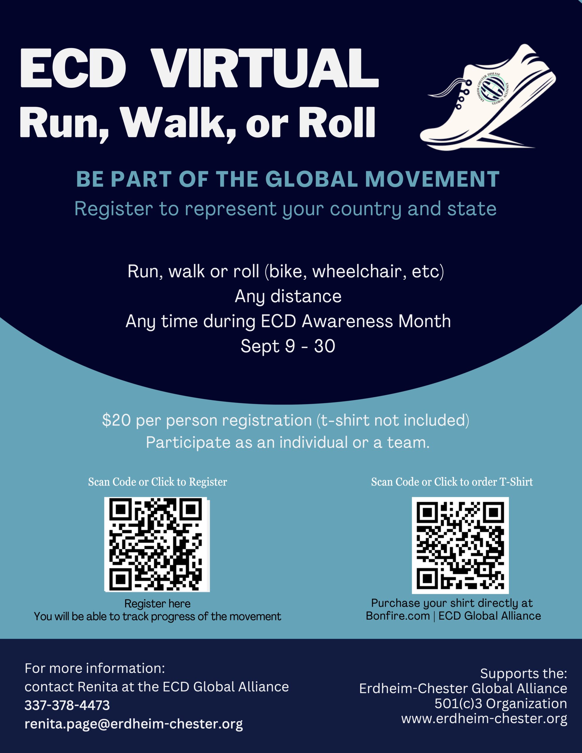 ECD Corrida, caminhada ou corrida virtual