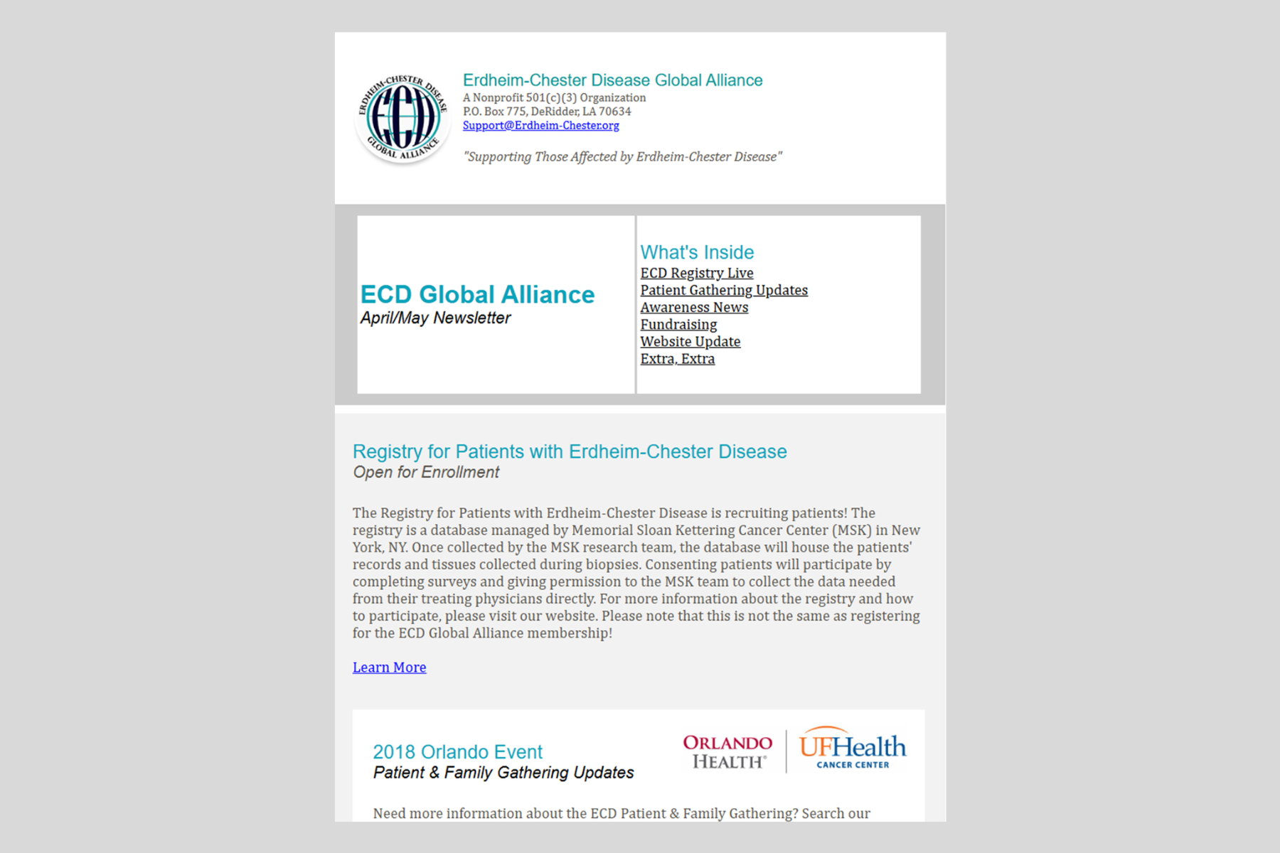 अप्रैल/मई न्यूज़लेटर