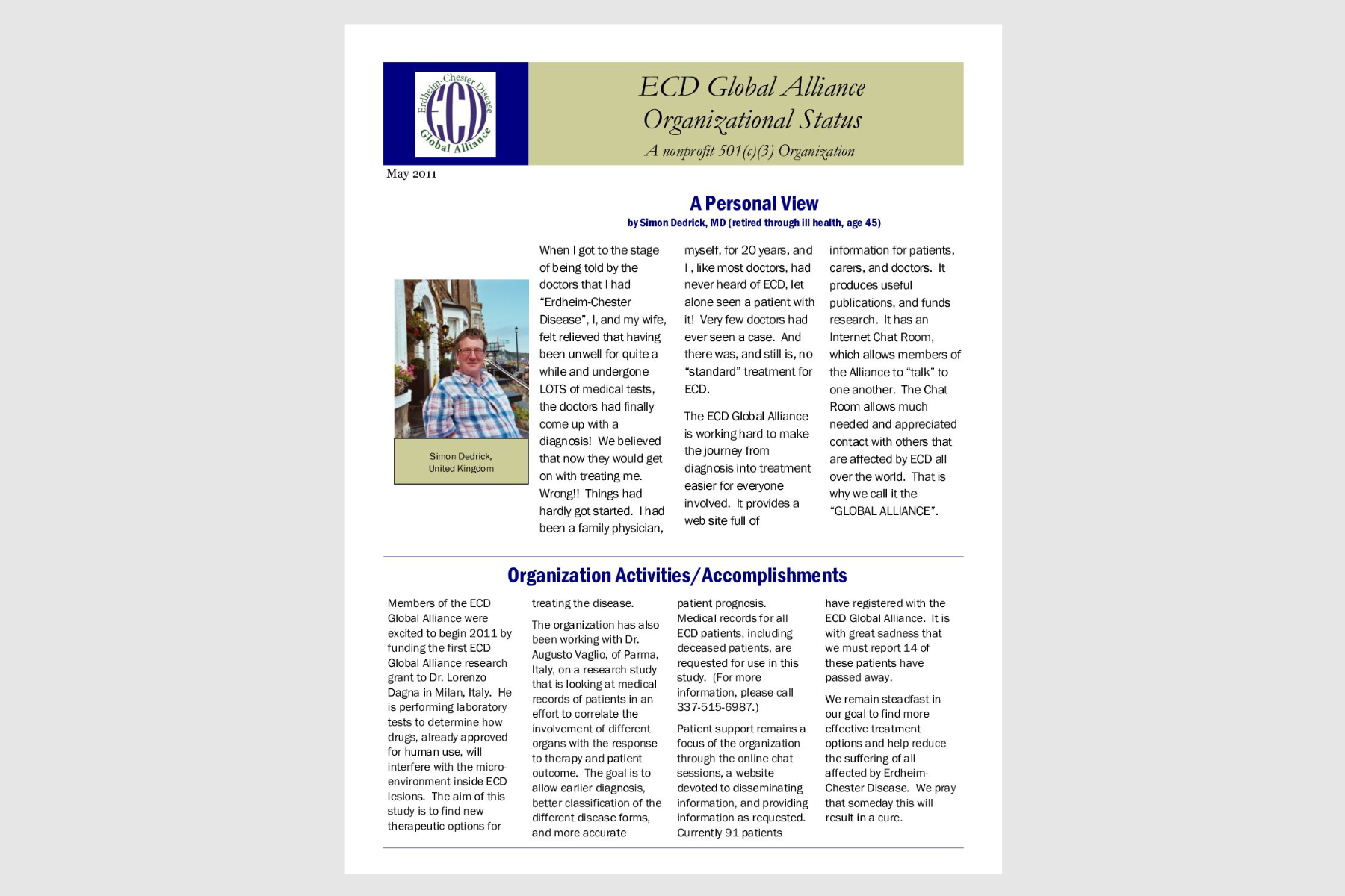 संगठनात्मक स्थिति – मई 2011